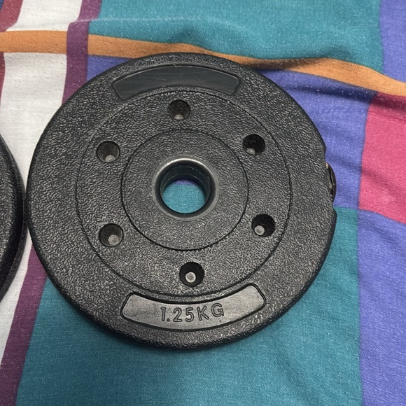 2 1.25kg/2.7lb Weight Plate Disks For Barbell / Dumbbells - Picture 2 of 5